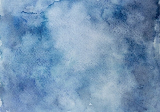 水彩画の失敗例、にじみすぎた絵の具