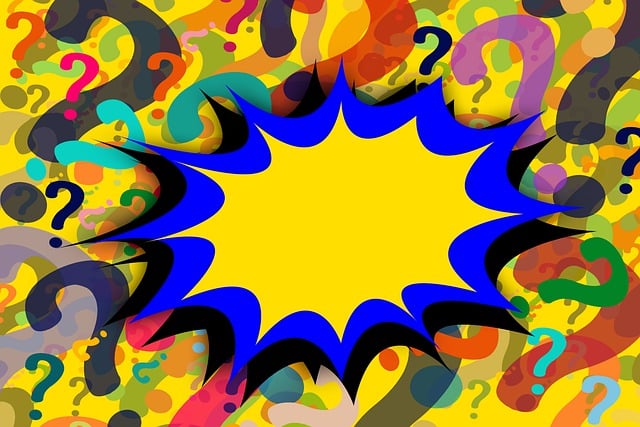 疑問を解決するイメージのイラスト、吹き出しとクエスチョンマーク