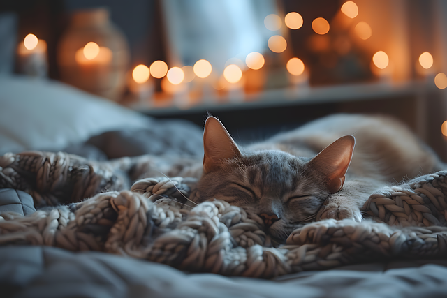 快適な布団に包まれて眠る人