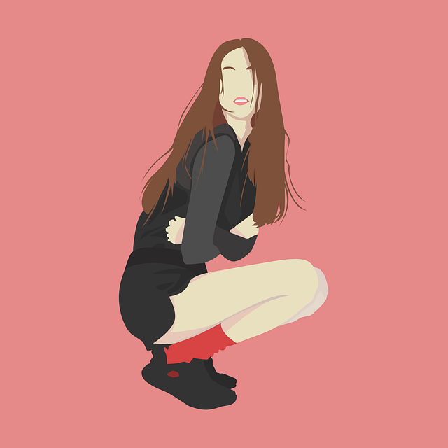 ファッションの失敗例と成功例を比較するイラスト