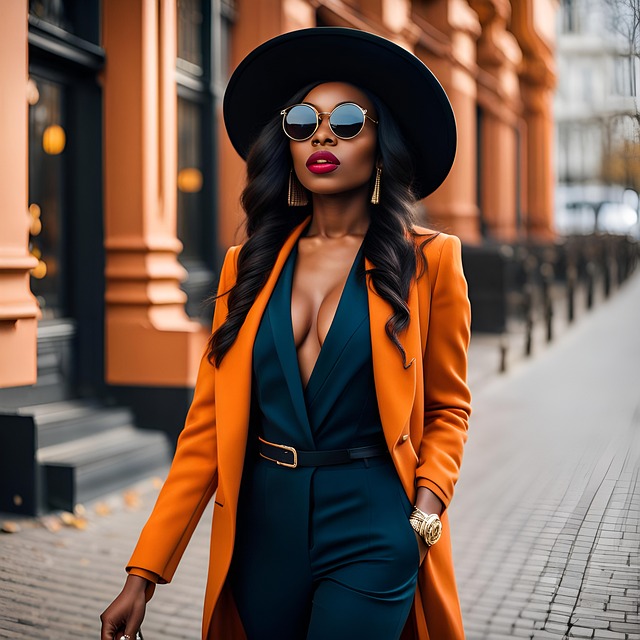 香水をつけて笑顔の女性、自信に満ちた表情