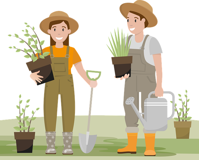 笑顔でスマートフォンやタブレットを操作し、サブスクサービスを楽しむ人々のイラスト