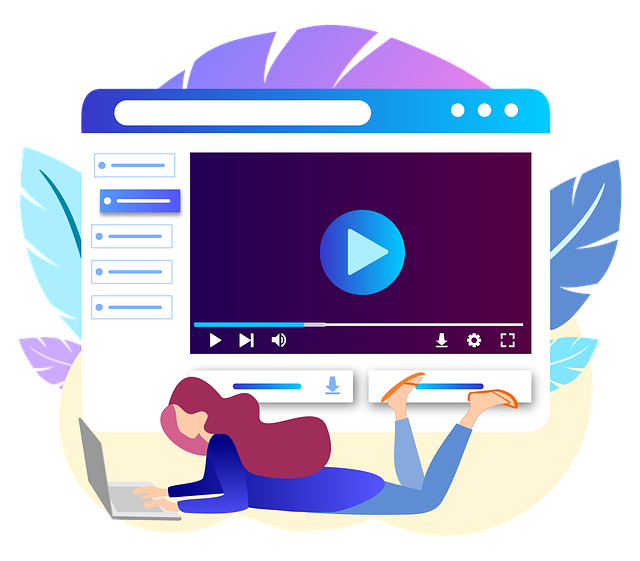 デジタルイラストが描かれたカラフルな画面