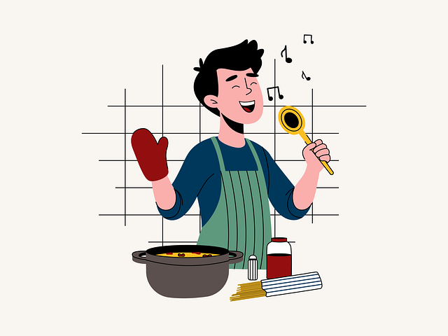 キャンプ場でカセットコンロを使って調理された温かい料理