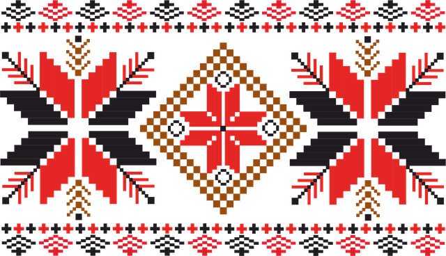 完成した美しい刺繍作品