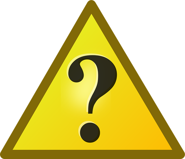 疑問符のアイコンと本