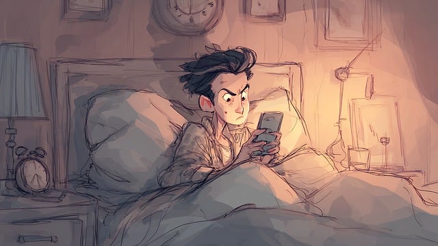 一人暮らしの部屋で快適なベッドに横たわる人物