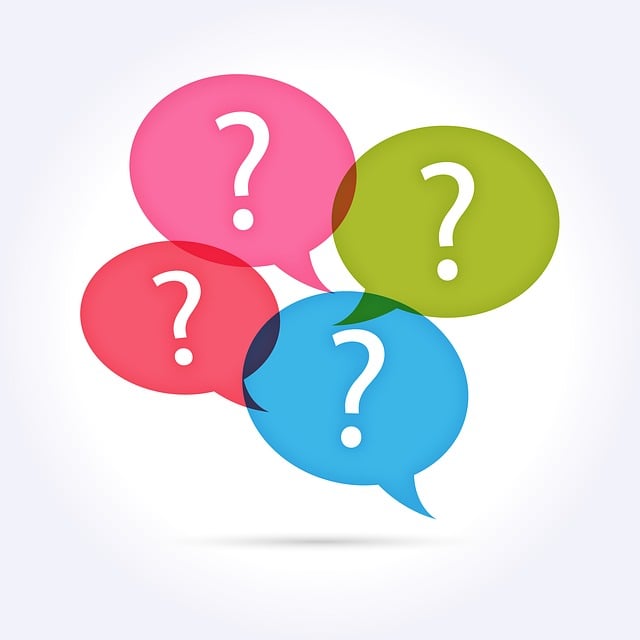 疑問を解決するイメージ、質問と回答の吹き出し