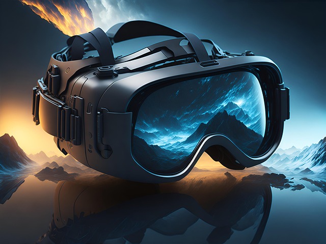 VRゴーグルを装着して仮想空間を楽しむ人